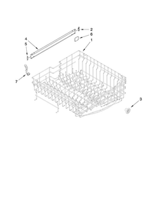 Upper Rack And Track Parts Diagram and Parts List for ADB1600AWS4  Amana Dishwasher