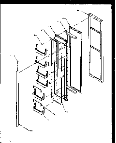 Freezer Door Diagram and Parts List for SBI20NW-P1162902WW  Amana Refrigerator