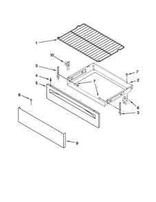 Drawer & Broiler Parts Diagram and Parts List for AER5522VCW1  Amana Range