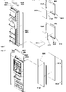 Refrigerator/freezer Door Trim And Panels Diagram and Parts List for SRD22VPW-P1190320WW  Amana Refrigerator