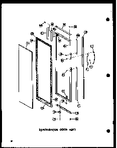 Refrigerator Door Assy Diagram and Parts List for SRN22G-A-P60201-36WA  Amana Refrigerator