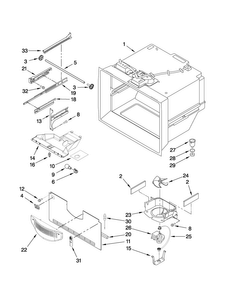 Freezer Liner Parts Diagram and Parts List for ABB1924WEB0  Amana Refrigerator