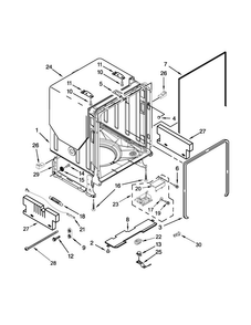 Tub And Frame Parts Diagram and Parts List for JDB8700AWS4  Jenn-Air Dishwasher