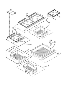 Part Location Diagram of W10246602 Whirlpool LADDER