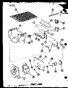 Cavity Assy Diagram and Parts List for SRI19E-C-P74870-5WC  Amana Refrigerator