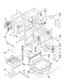 Chassis Parts Diagram and Parts List for JDS8850CDS01  Jenn-Air Range