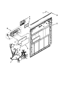Inner Door Parts Diagram and Parts List for ADB1400PYB0  Amana Dishwasher