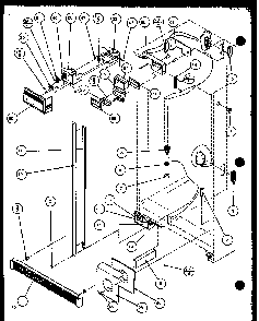 Refrigerator/freezer Controls And Cabinet Part Diagram and Parts List for SZDE27KPL-P1110603WL  Amana Refrigerator