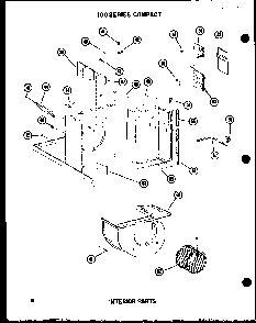 Interior Parts Diagram and Parts List for 113W-3W P54975-64R Amana Air Conditioner