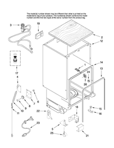 Tub And Frame Parts Diagram and Parts List for MDC4650AWW1  Maytag Dishwasher