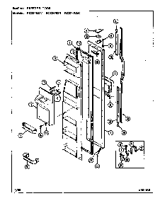 Freezer Door Diagram and Parts List for RC224RDA DS36B Magic Chef Refrigerator