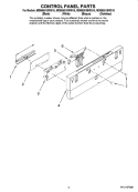 CONTROL PANEL PARTS Diagram and Parts List for MDB8951BWQ10  Maytag Dishwasher