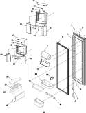 REFRIGERATOR DOOR Diagram and Parts List for AS2626GEKS  Amana Refrigerator