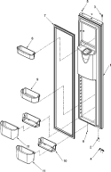 FREEZER DOOR Diagram and Parts List for AS2626GEKS  Amana Refrigerator