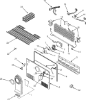 FREEZER COMPARTMENT Diagram and Parts List for ATB1836ARQ  Amana Refrigerator
