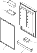 FRESH FOOD INNER DOOR Diagram and Parts List for CT18G6U  Crosley Refrigerator