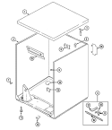 CABINET Diagram and Parts List for PYET244AYW  Maytag Dryer