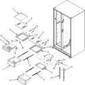 CRISPER ASSEMBLY Diagram and Parts List for MSD2357HEQ  Maytag Refrigerator