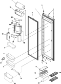 REFRIGERATOR DOOR Diagram and Parts List for AS2625PEKW  Amana Refrigerator
