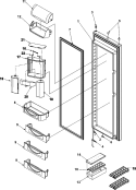 REFRIGERATOR DOOR Diagram and Parts List for AC2224PEKB  Amana Refrigerator
