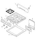 TOP ASSEMBLY Diagram and Parts List for CLL1101ADW  Magic Chef Range