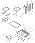 SHELVES & ACCESSORIES Diagram and Parts List for ATB1832ARQ  Amana Refrigerator