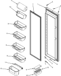 REFRIGERATOR DOOR Diagram and Parts List for GS2325GEKB  Maytag Refrigerator