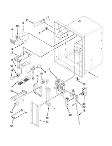 Refrigerator Liner Parts Diagram and Parts List for MFI2269VEM11  Maytag Refrigerator