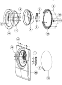 DOOR Diagram and Parts List for MAH9700AWQ  Maytag Washer