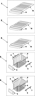 FREEZER SHELVES Diagram and Parts List for RS2533VQ  Maytag Refrigerator