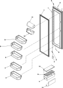 REFRIGERATOR DOOR Diagram and Parts List for AS2324GEKB  Amana Refrigerator
