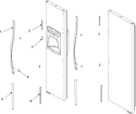 HANDLES AND TRIM Diagram and Parts List for AS2324GEKB  Amana Refrigerator