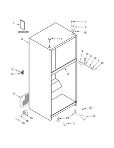 Cabinet Parts Diagram and Parts List for ART308FFDW01  Amana Refrigerator