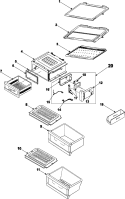 REFRIGERATOR SHELVES Diagram and Parts List for RS2577SL  Maytag Refrigerator