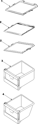 FREEZER SHELVES Diagram and Parts List for RS2577SL  Maytag Refrigerator