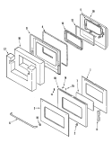 Part Location Diagram of WP2401F161-70 Whirlpool Door Panel