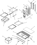 SHELVES & ACCESSORIES Diagram and Parts List for ATB1836ARQ  Amana Refrigerator
