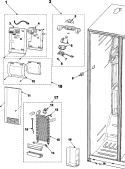 FREEZER COMPARTMENT Diagram and Parts List for RS2630WW  Maytag Refrigerator