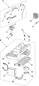Part Location Diagram of DA61-01805A Samsung GUIDE ICE-FULL;AD,ABS,-,