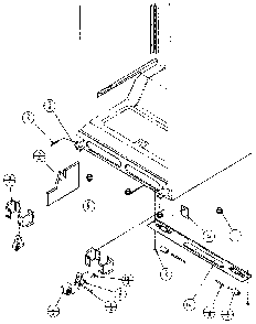 Cabinet Bottom Diagram and Parts List for TXI21R-P1168002W  Amana Refrigerator
