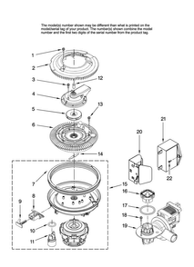 Pump And Motor Parts Diagram and Parts List for MDB8851AWS0  Maytag Dishwasher