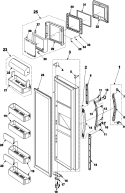 Part Location Diagram of DA91-01606H Samsung Assembly DOOR FOAM REF;A-TOP