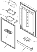 FRESH FOOD INNER DOOR Diagram and Parts List for GT2127PEKS  Maytag Refrigerator