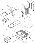 SHELVES & ACCESSORIES Diagram and Parts List for GT2127PEKS  Maytag Refrigerator