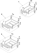 FREEZER SHELVES Diagram and Parts List for RB1944SL  Magic Chef Refrigerator