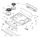 CONTROL PANEL / TOP ASSEMBLY Diagram and Parts List for MER4110AAH  Maytag Range
