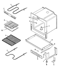 OVEN / BASE Diagram and Parts List for MER4110AAH  Maytag Range