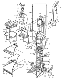 COMPLETE ASSEMBLY Diagram and Parts List for F5810---  Hoover Upright Vacuum