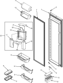 REFRIGERATOR DOOR (INTERIOR) Diagram and Parts List for JCD2297KEF  Jenn-Air Refrigerator