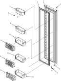 FREEZER DOOR (INTERIOR) Diagram and Parts List for JCB2287KEF  Jenn-Air Refrigerator